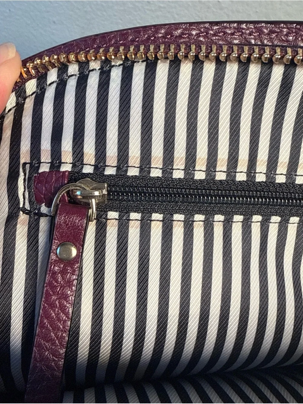 Kate Spade Cameron Street Lottie Satchel in Plum/Wine Leather